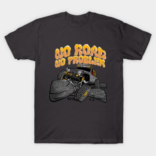 Grey Jeep Flex No Road No Problem T-Shirt